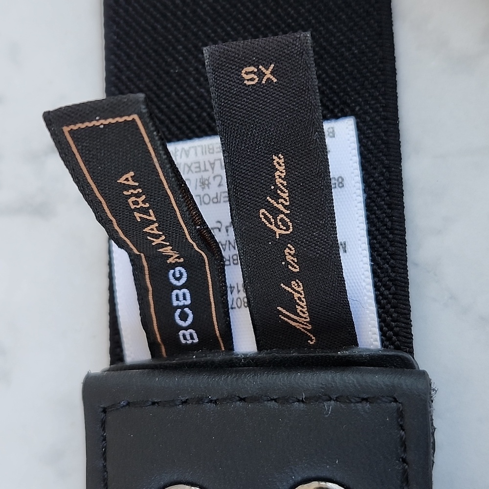 BCBGMAXAZRIA RHINESTONE ELASTICIZED BELT - Picture 3 of 7